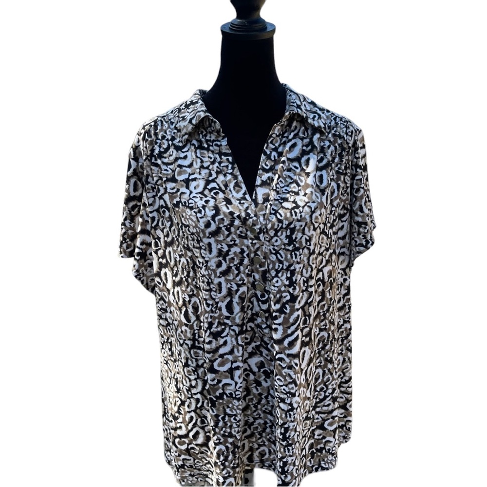 Plus Size 2x Animal Print Alfani Blouse